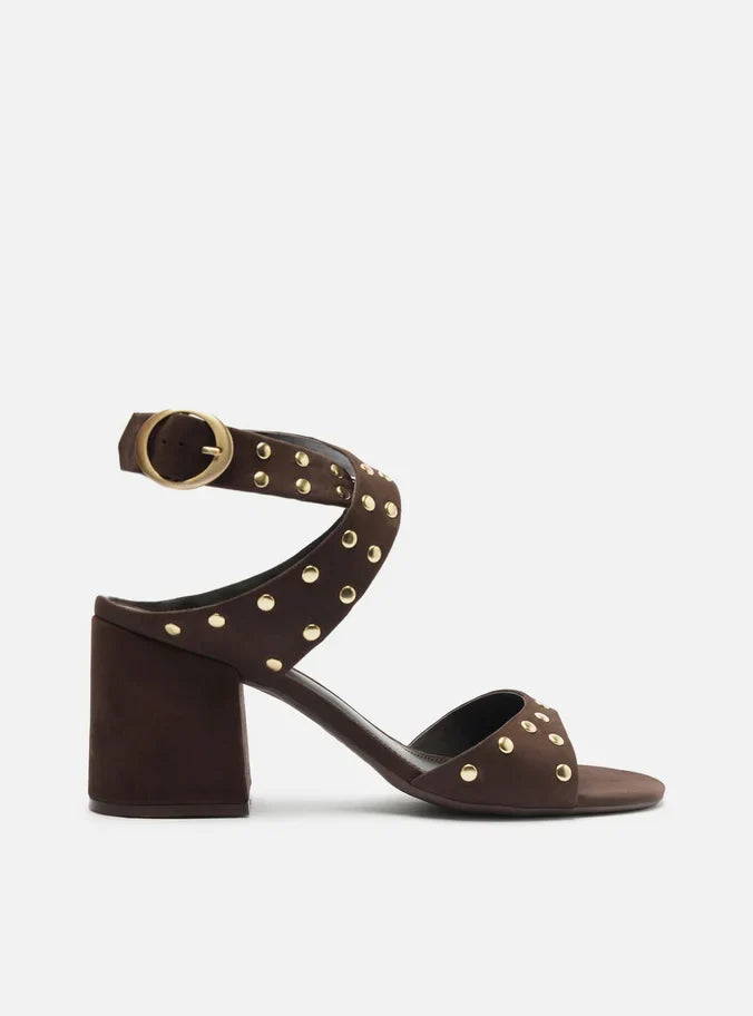Kara Leather Block Sandal