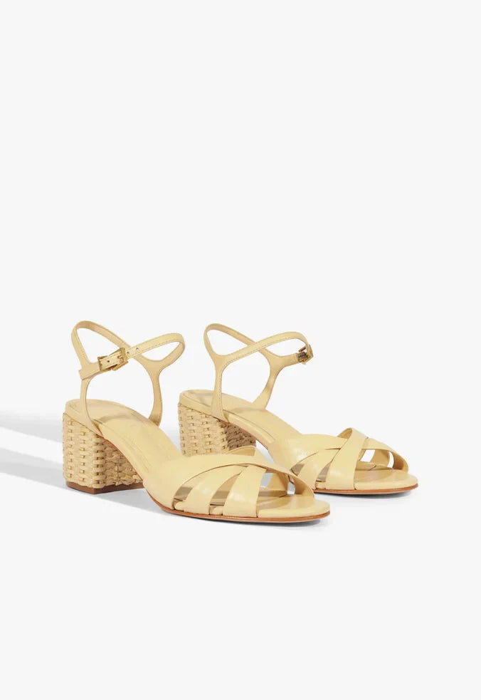 Keefa Mid Block Leather Sandal RESORT 25 - Schutz Shoes