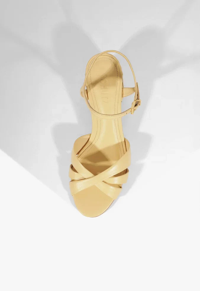 Keefa Mid Block Leather Sandal RESORT 25 - Schutz Shoes