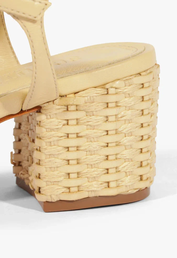 Keefa Mid Block Leather Sandal RESORT 25 - Schutz Shoes