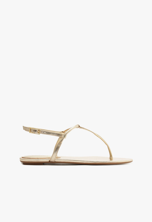 Elsha Flat Sandal SPRING 25 5 Gold Metallic - Schutz Shoes