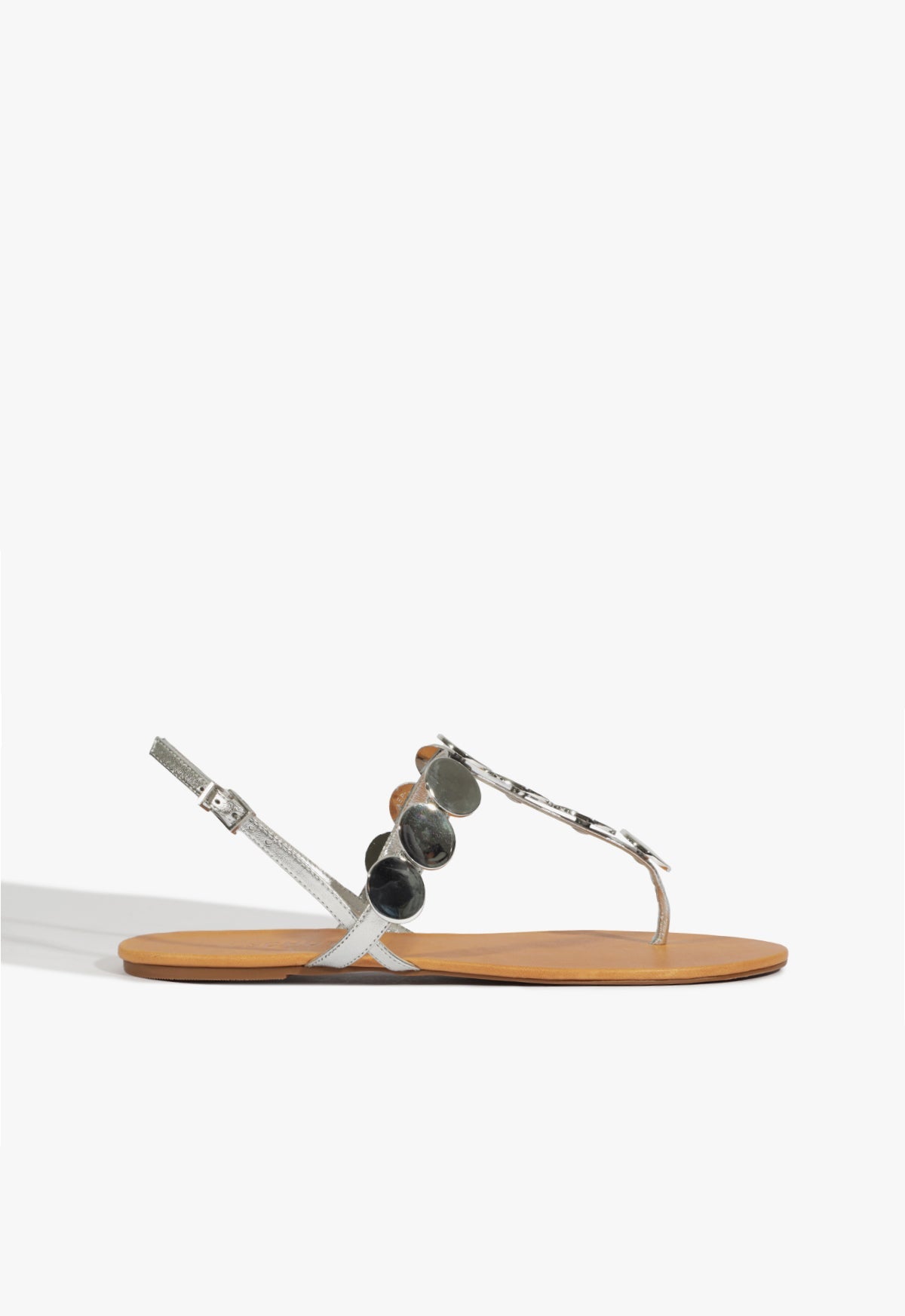 Acacia Silver Leather Sandal SUMMER 25 5 Silver Metallic - Schutz Shoes