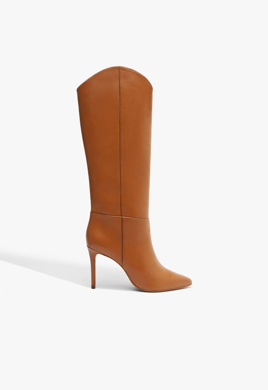 Maryana Wide Leather Boot FALL 24 5 Brown Leather - Schutz Shoes