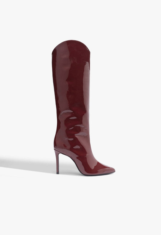 Maryana Wide Patent Boot WINTER 24 5 Red Patent - Schutz Shoes