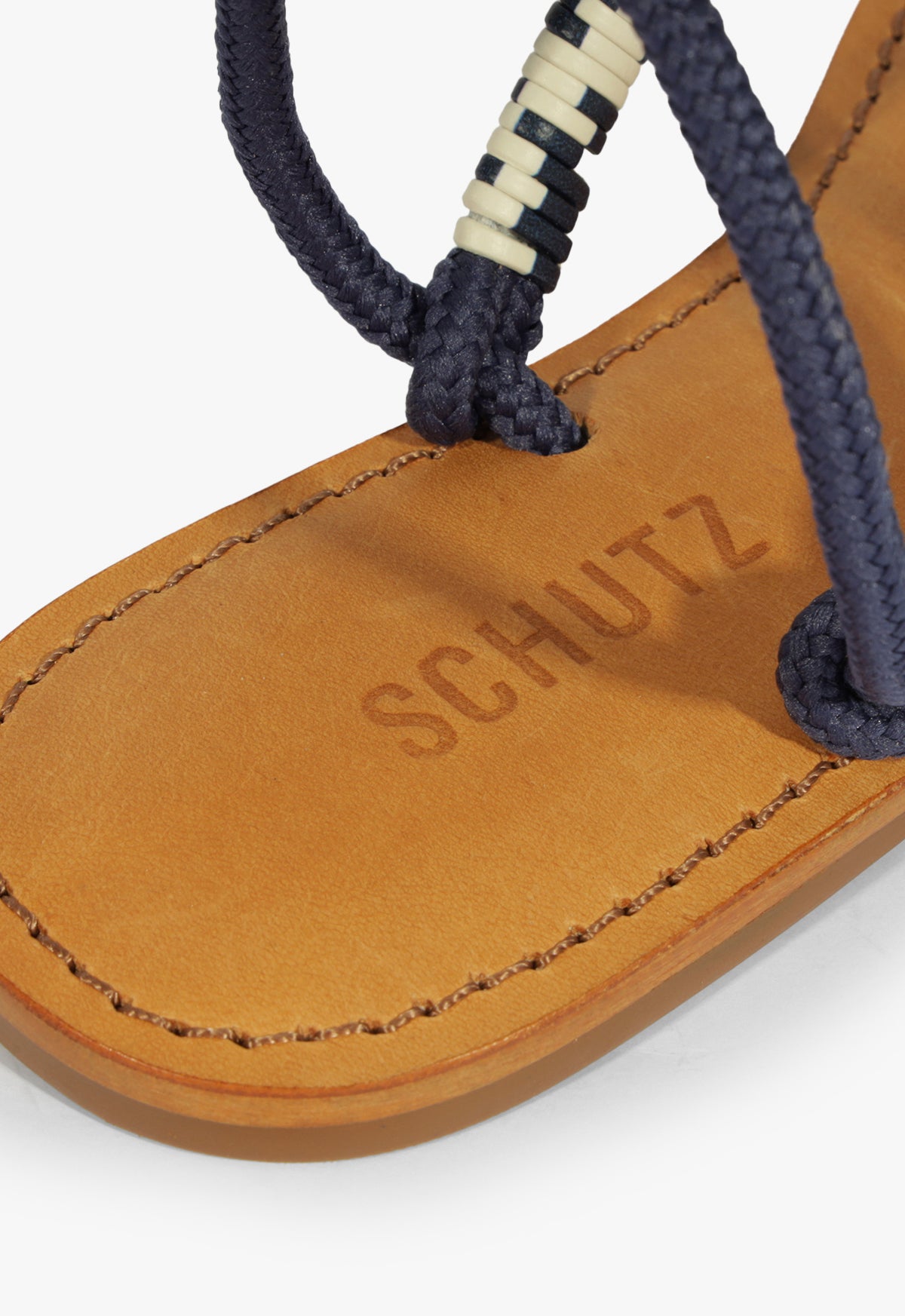 Claire Blue Flat Sandal SPRING 25 - Schutz Shoes