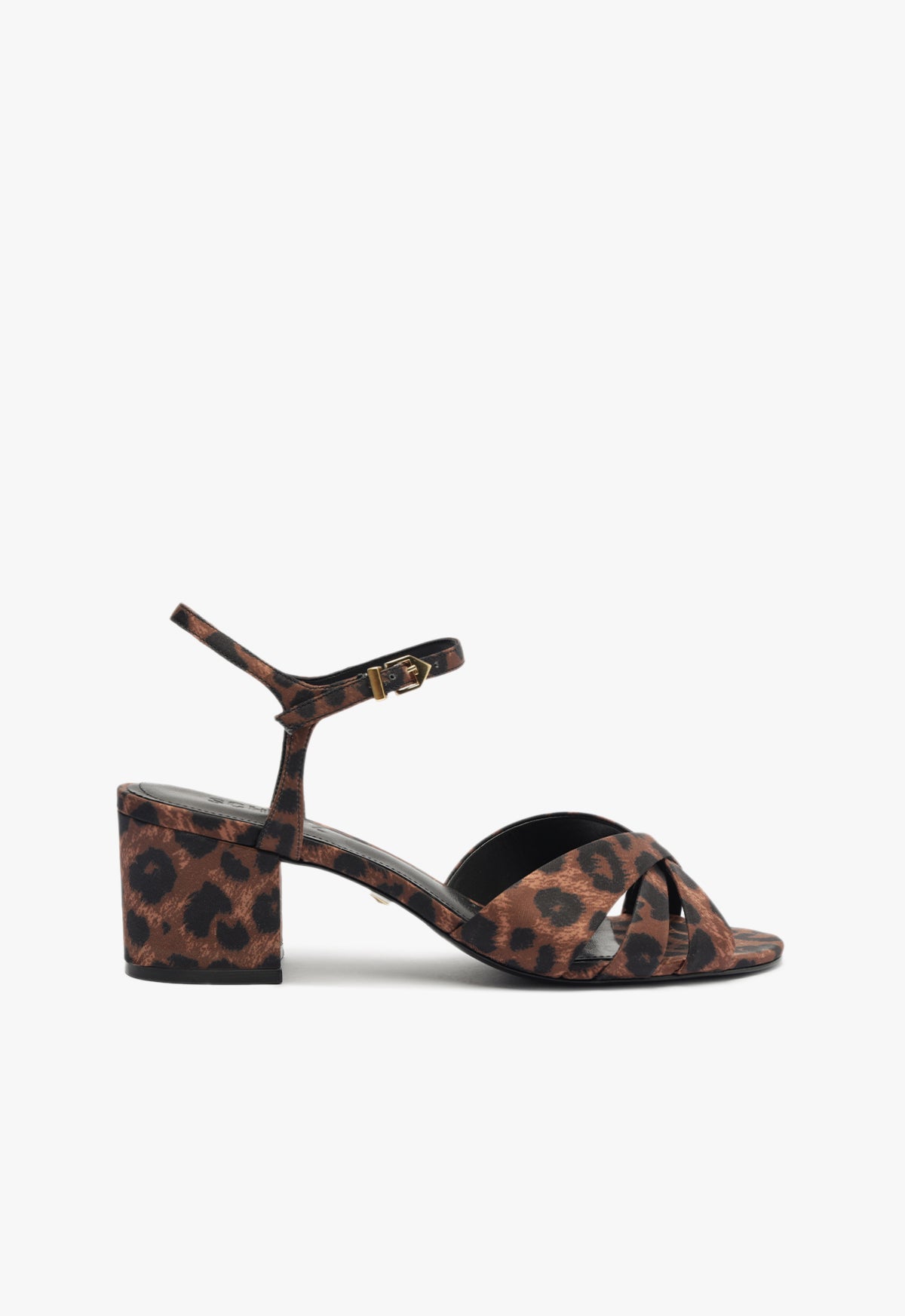 Keefa Mid Sandal WINTER 24 5 Black Satin - Schutz Shoes