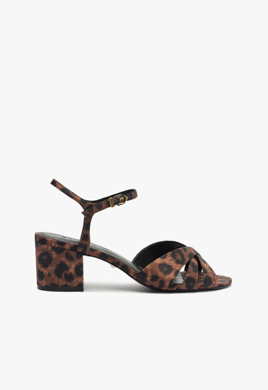 Keefa Mid Sandal WINTER 24 5 Black Satin - Schutz Shoes