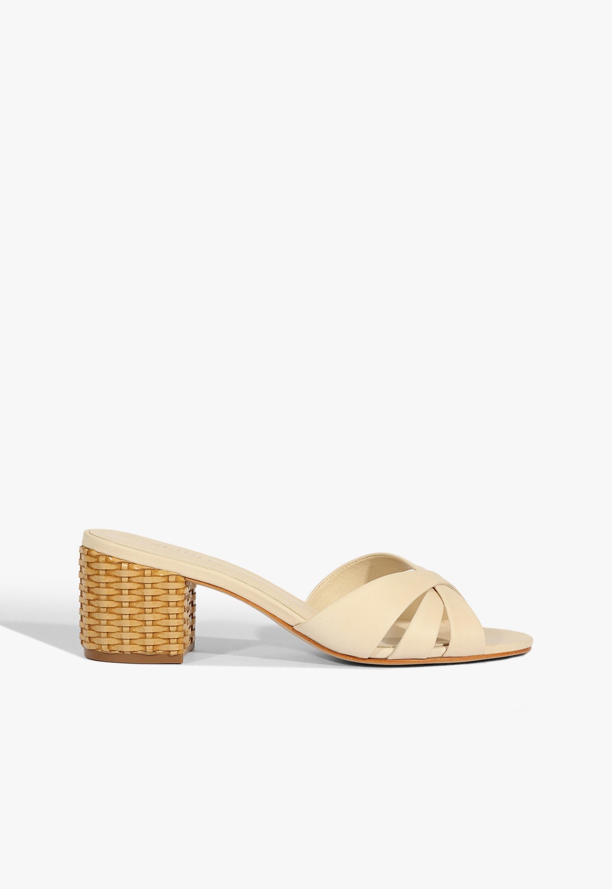 Keefa Straw Mule Sandal SUMMER 25 5 Beige Leather - Schutz Shoes