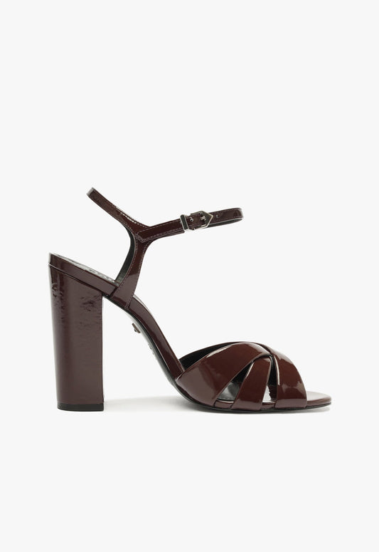 Keefa Block Sandal WINTER 24 5 Red Patent Leather - Schutz Shoes