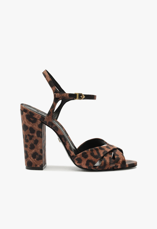 Keefa Block Sandal WINTER 24 5 Black Satin - Schutz Shoes
