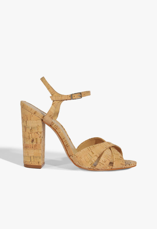 Keefa Block Sandal SPRING 25 5 Cork Synthetic - Schutz Shoes