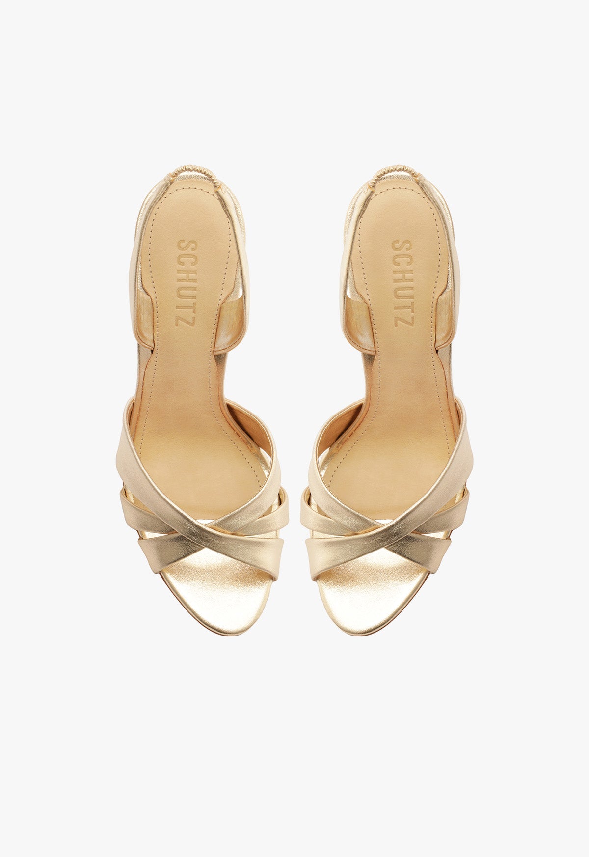 Keefa Sling Metallic Leather Sandal WINTER 24 - Schutz Shoes