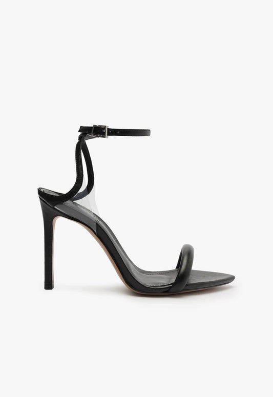 Skye Leather Sandal OLD 5 Black Nappa Leather & Vinyl - Schutz Shoes