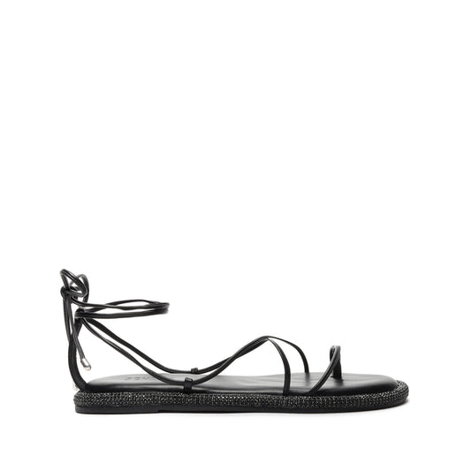 Kittie Leather Sandal OLD 5 Black Ecower/Atanado Soft - Schutz Shoes