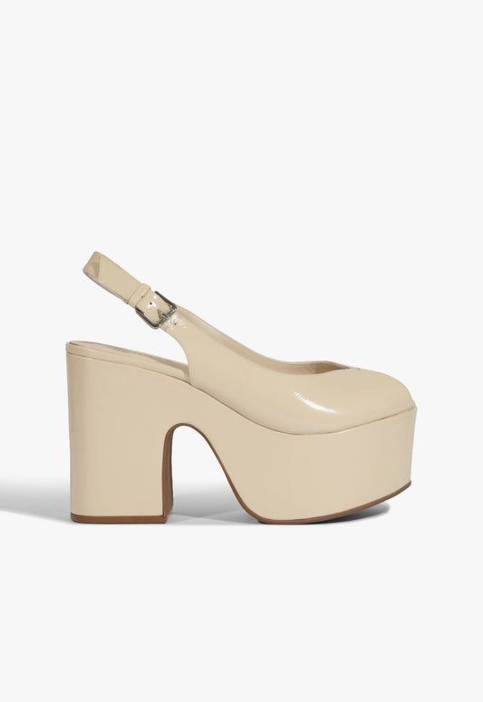 Brandi Sandal HIGH SUMMER 25 5 Off White Leather - Schutz Shoes