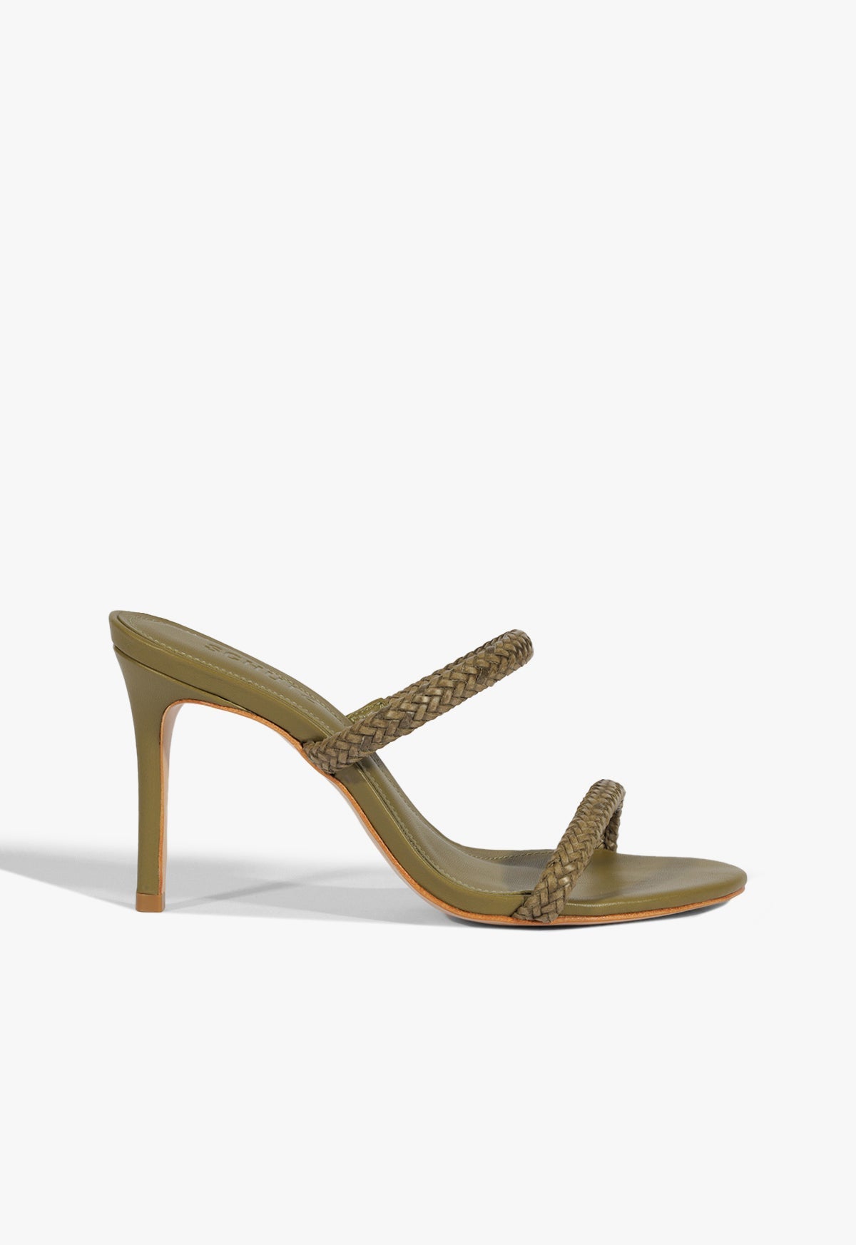 Taliah Woven Sandal SPRING 25 5 Green Synthetic - Schutz Shoes