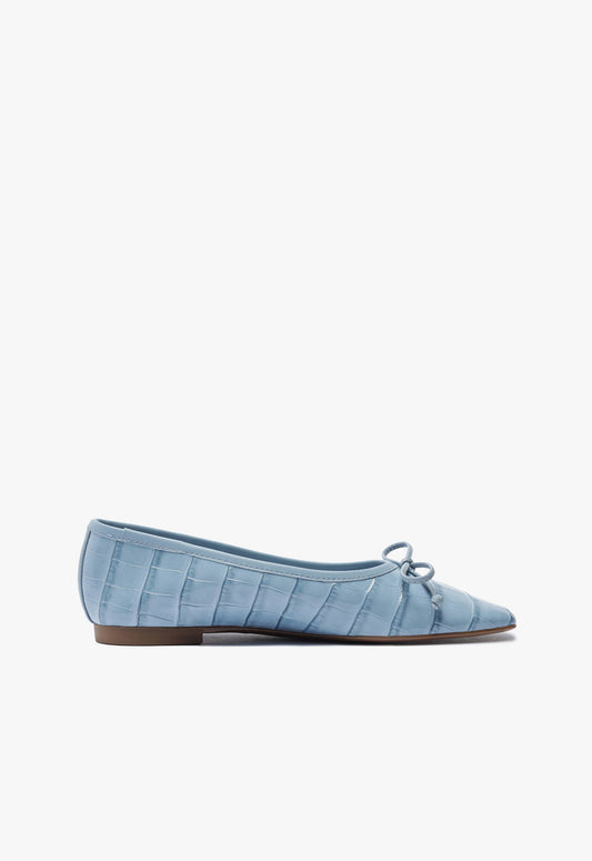 Arissa Ballet Flat RESORT 25 5 Blue Croc - Schutz Shoes