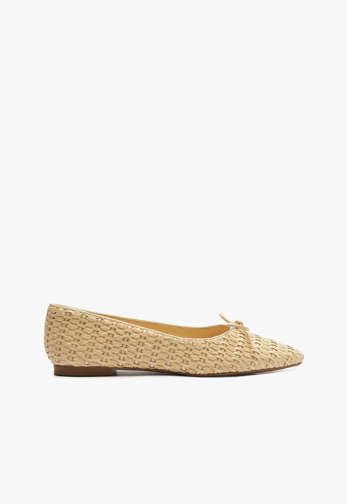 Arissa Straw Ballet Flat RESORT 25 5 Beige Leather - Schutz Shoes