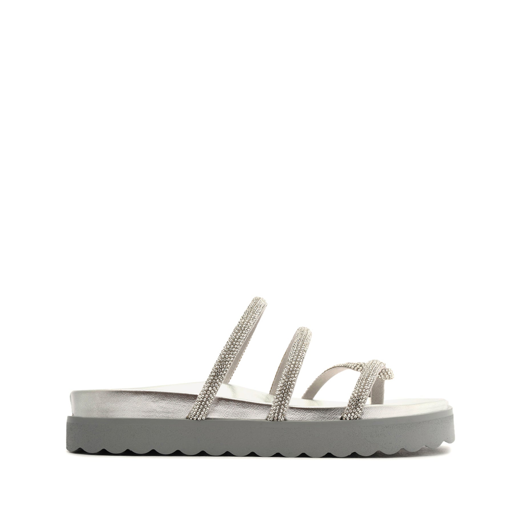 Phoebe Sporty Metallic Nappa Leather Sandal OLD 5 Silver Metallic Nappa Leather - Schutz Shoes