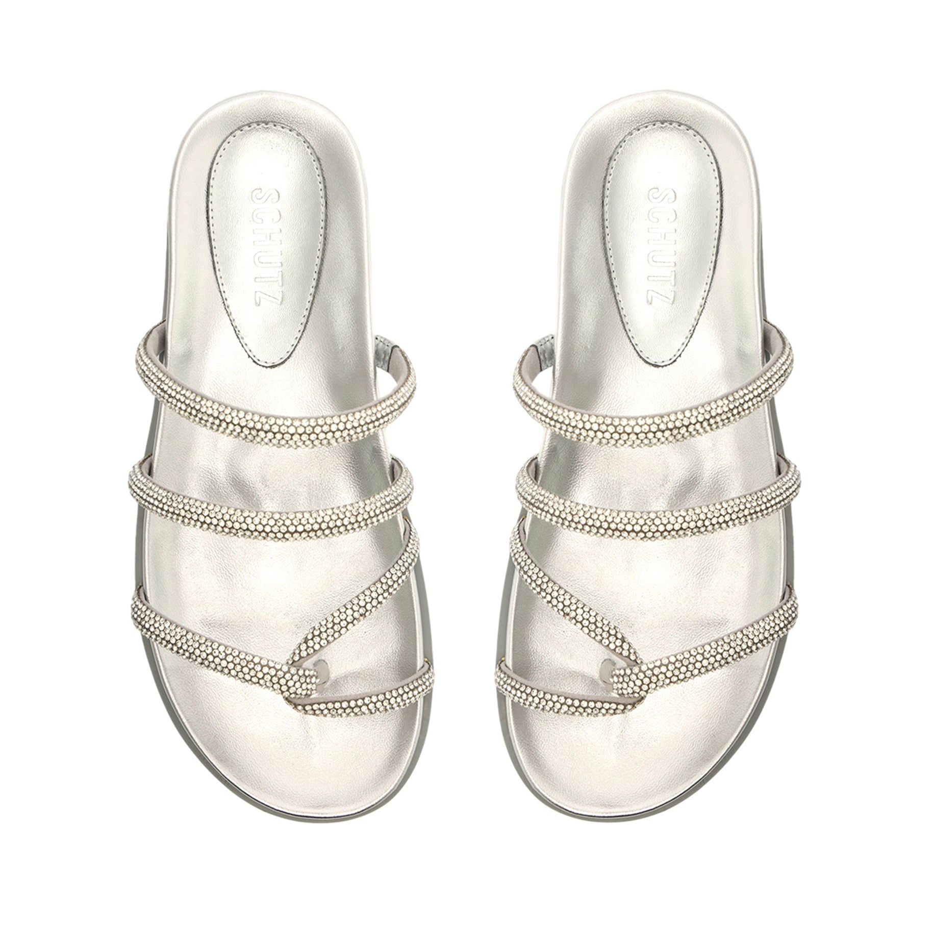 Phoebe Sporty Metallic Nappa Leather Sandal OLD - Schutz Shoes