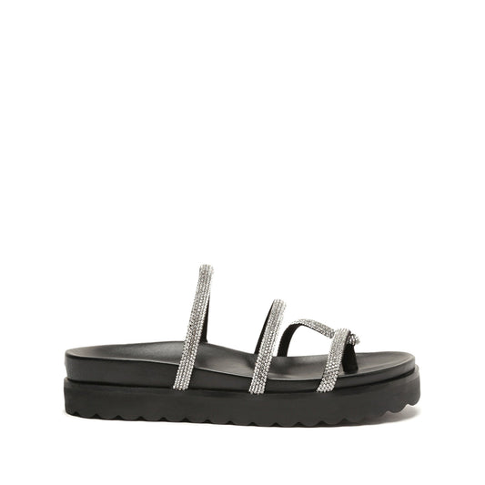 Phoebe Sporty Nappa Leather Sandal OLD 5 Black Crystal Nappa Leather - Schutz Shoes