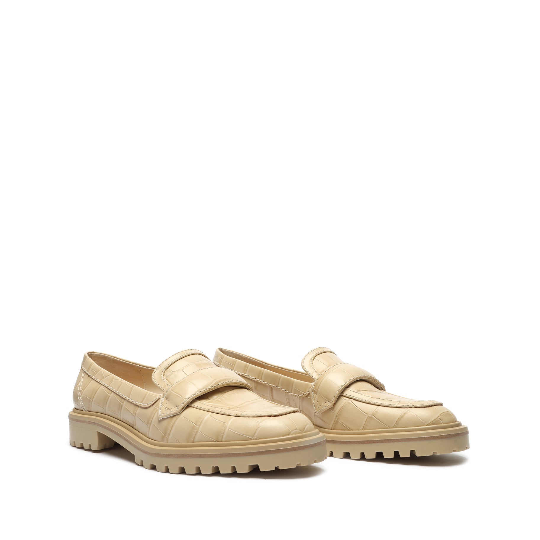 Kristine Crocodile-Embossed Leather Loafer OLD - Schutz Shoes