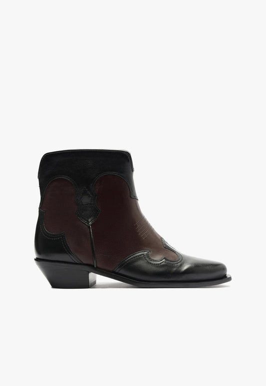 Tennessee Leather Bootie PRE FALL 24 5 Black Atanado Leather - Schutz Shoes