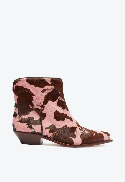 Tennessee Leather Bootie PRE FALL 24 5 Pink Haircalf - Schutz Shoes