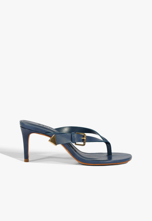 Ethel Leather Sandal SUMMER 25 5 Blue Leather - Schutz Shoes