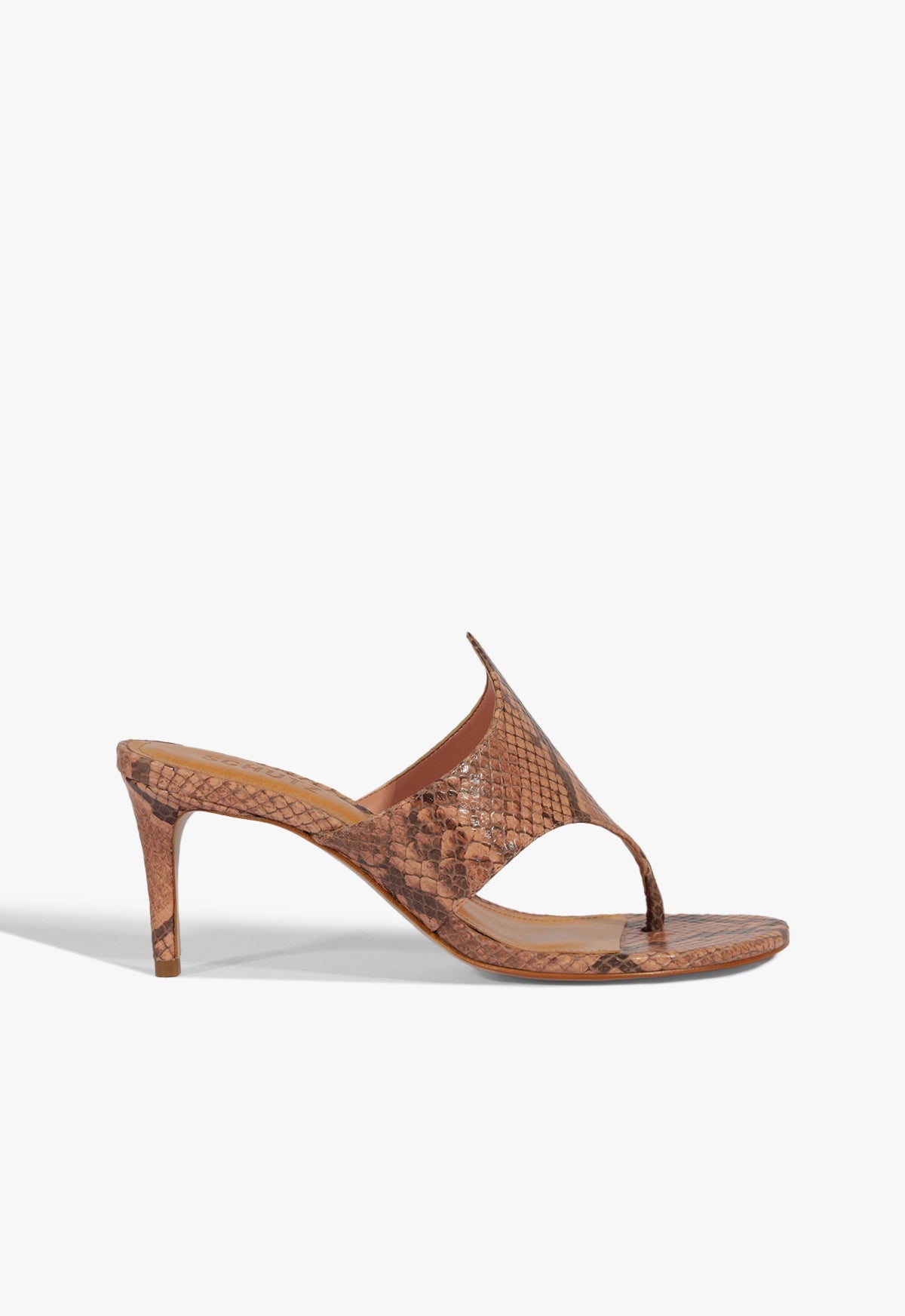 Elena Sandal SPRING 25 5 Smoky Blush Snake - Schutz Shoes