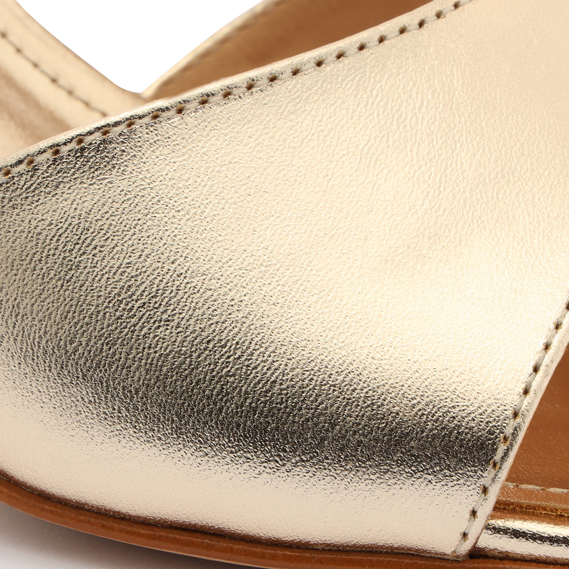 Posseni Metallic Leather Sandal OLD - Schutz Shoes