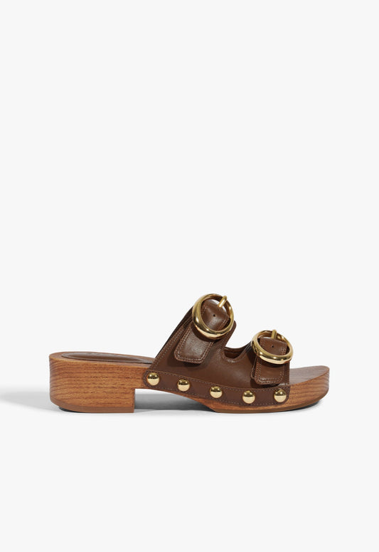 Juno Sandal HIGH SUMMER 25 5 Pecan Brown Leather - Schutz Shoes