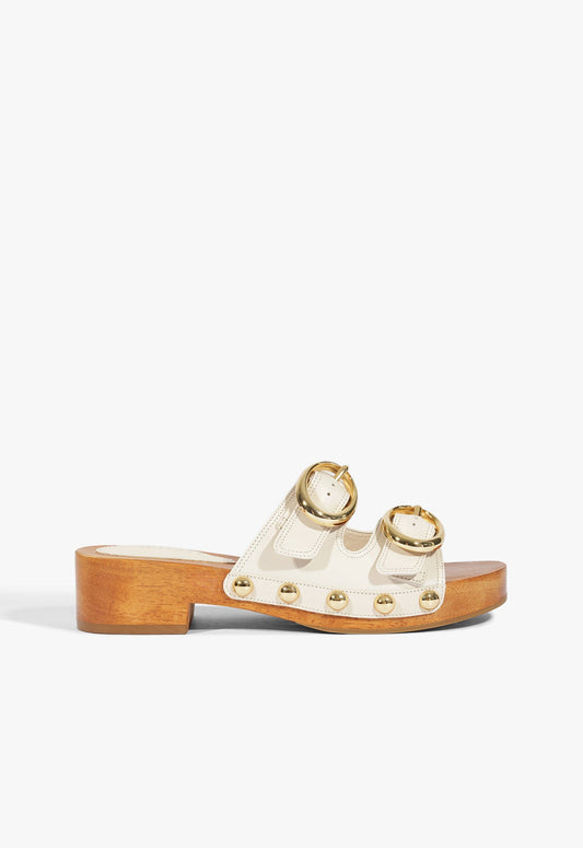 Juno Sandal HIGH SUMMER 25 5 Sugar White Leather - Schutz Shoes