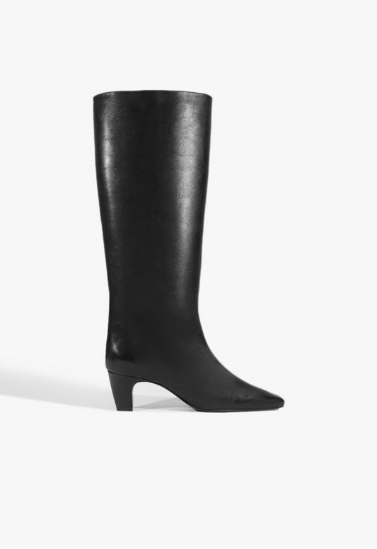 Dellia Up Wide Boot WINTER 24 5 Black Atanado Leather - Schutz Shoes
