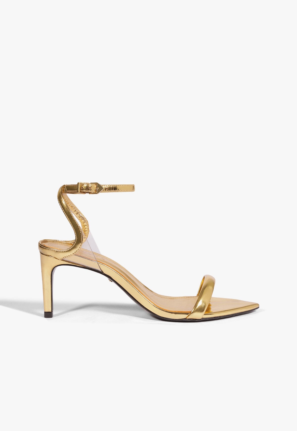 Skye Mid Stiletto Specchio Leather Sandal OLD 5 Gold Specchio Leather - Schutz Shoes