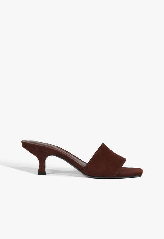 Kelsea Suede Sandal Pre Fall 25 5 Chestnut Brown Suede - Schutz Shoes