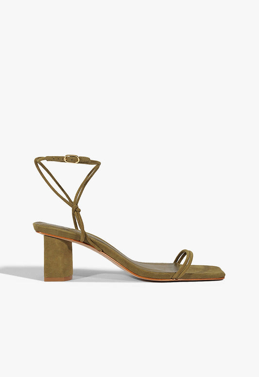 Pompeii Mid Sandal SPRING 25 5 Green Suede - Schutz Shoes
