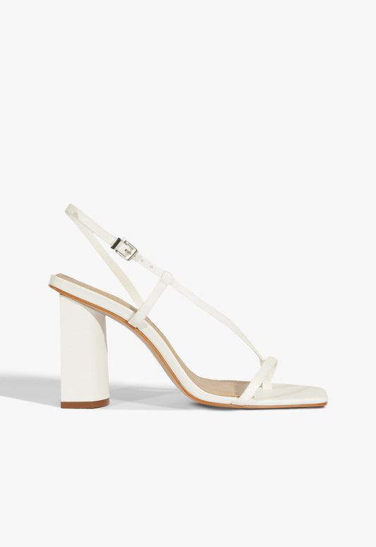 Heloise Block Sandal SPRING 25 5 White Leather - Schutz Shoes