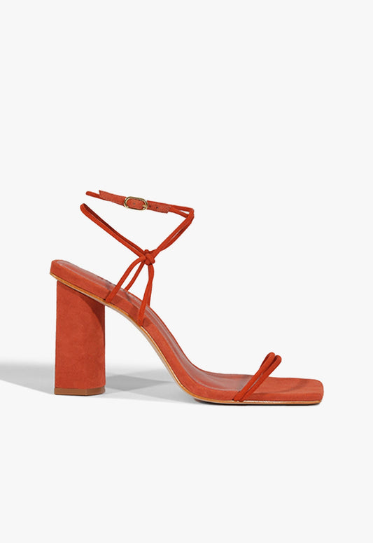 Pompeii Sandal SPRING 25 5 Orange Suede - Schutz Shoes