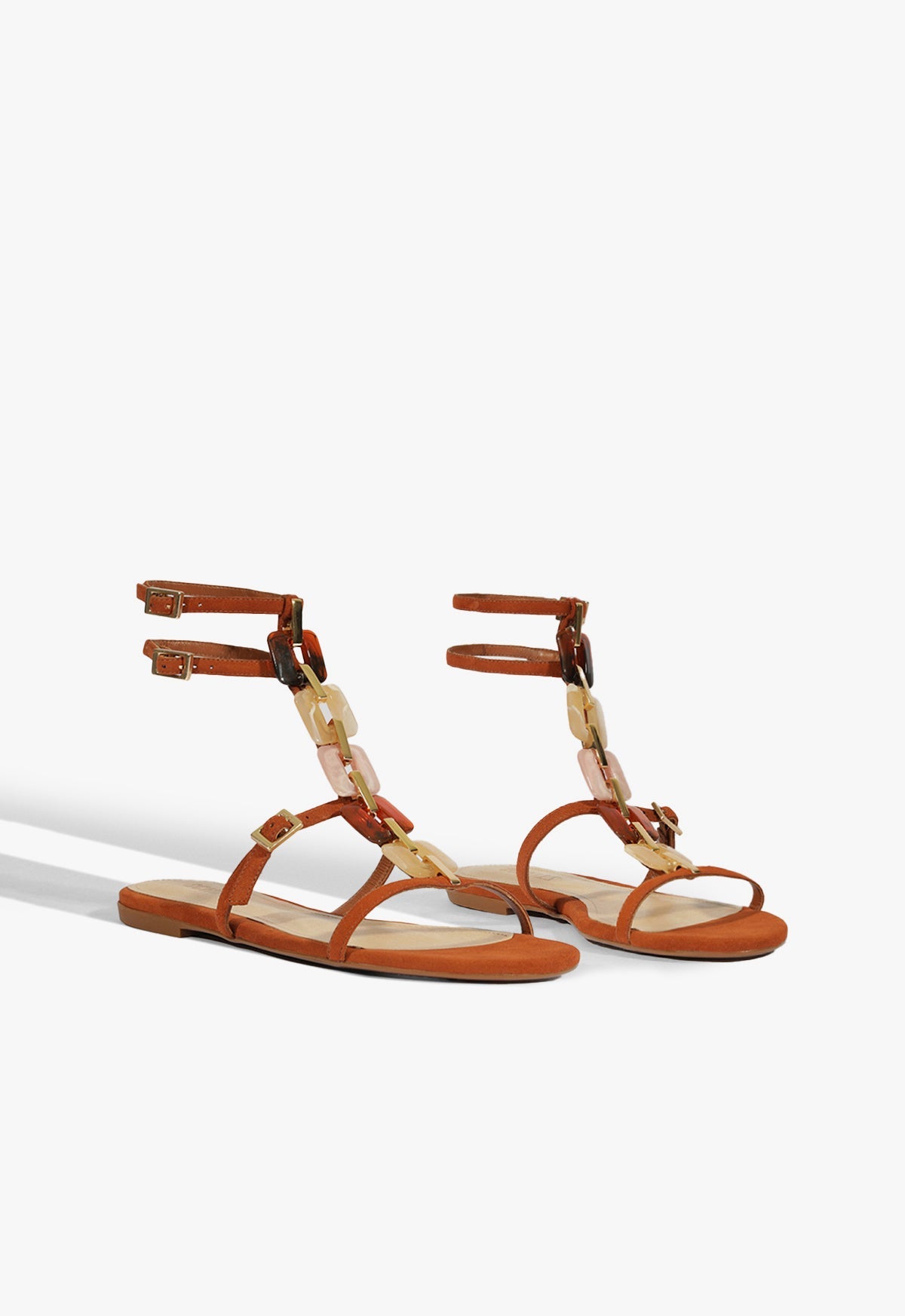 Cassandra Brown Suede Flat Sandal SPRING 25 - Schutz Shoes