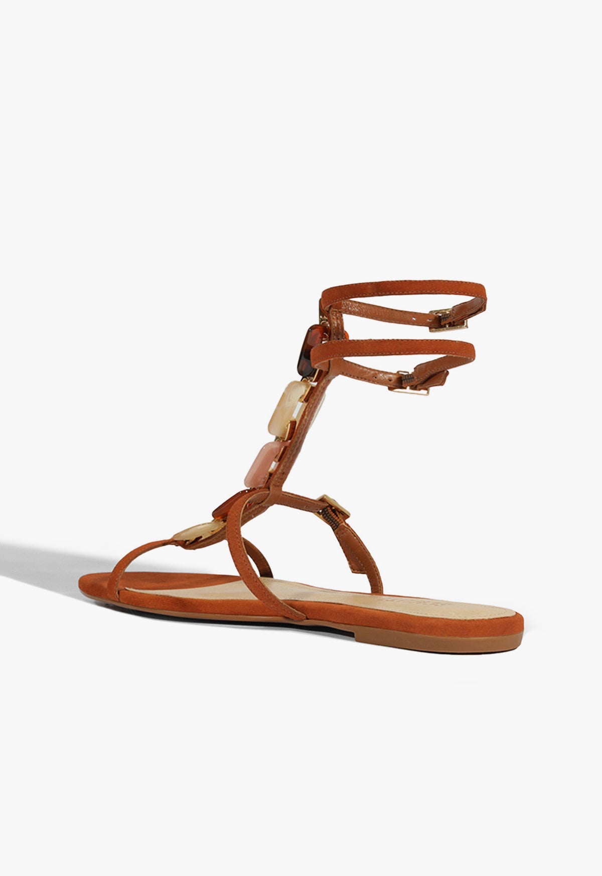 Cassandra Brown Suede Flat Sandal SPRING 25 - Schutz Shoes