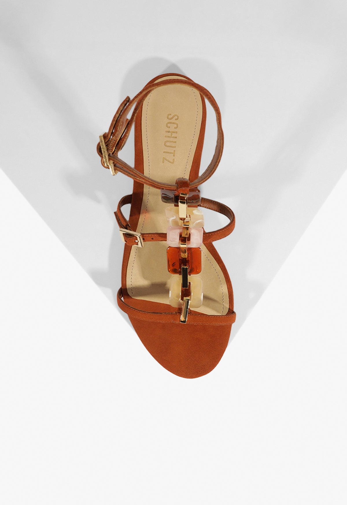 Cassandra Brown Suede Flat Sandal SPRING 25 - Schutz Shoes