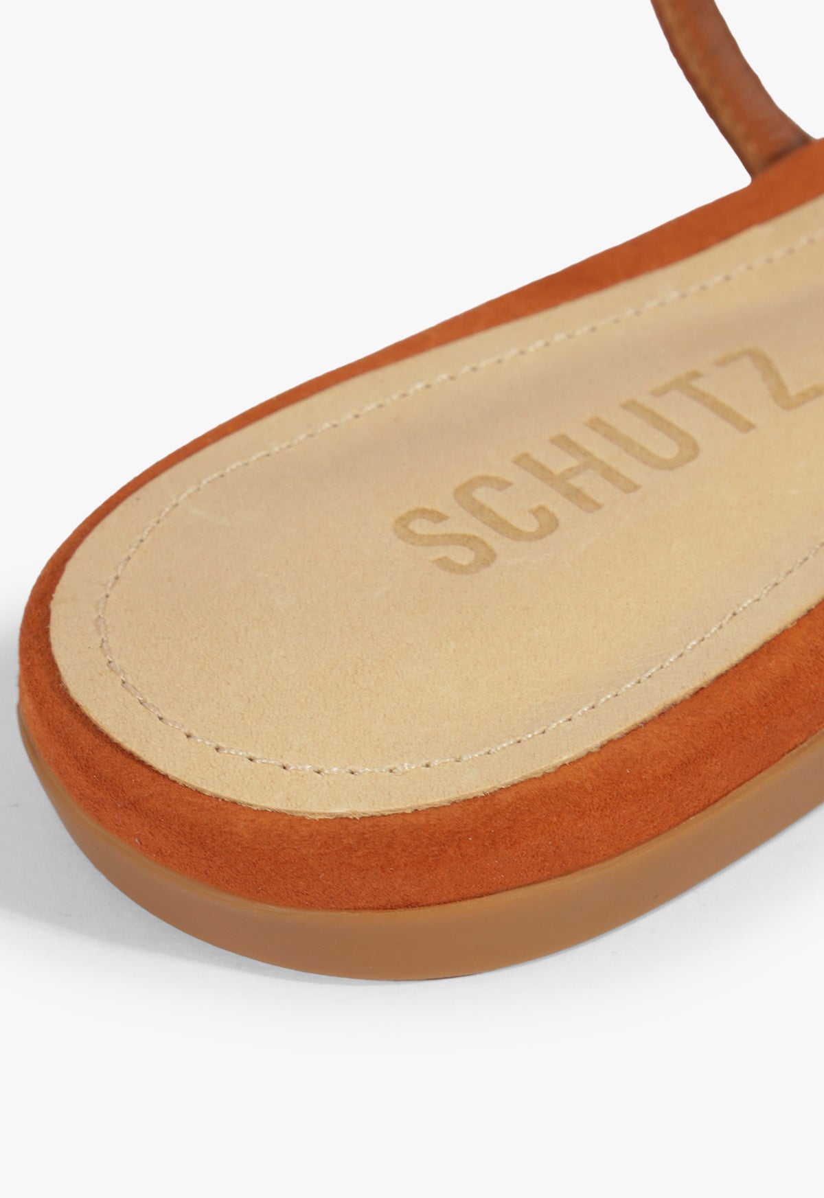 Cassandra Brown Suede Flat Sandal SPRING 25 - Schutz Shoes