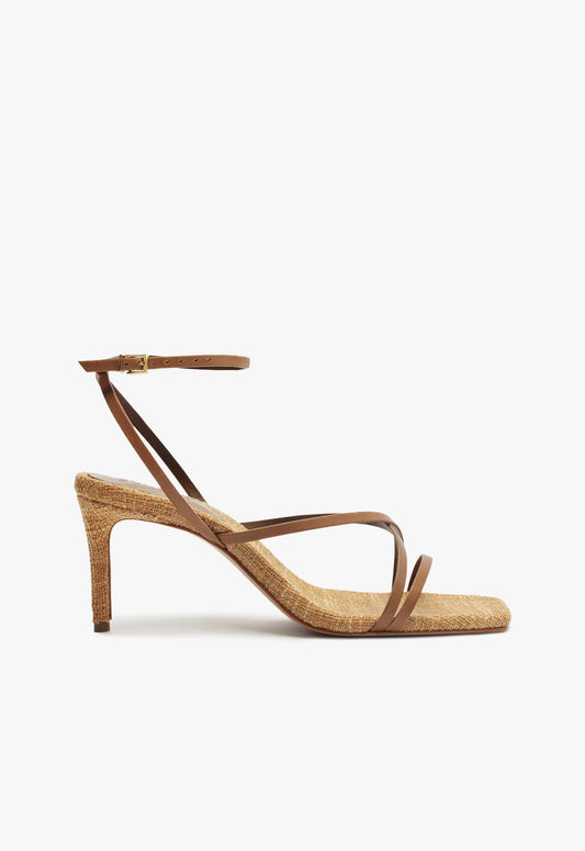 Bari Mid Sandal RESORT 25 5 Beige Leather - Schutz Shoes
