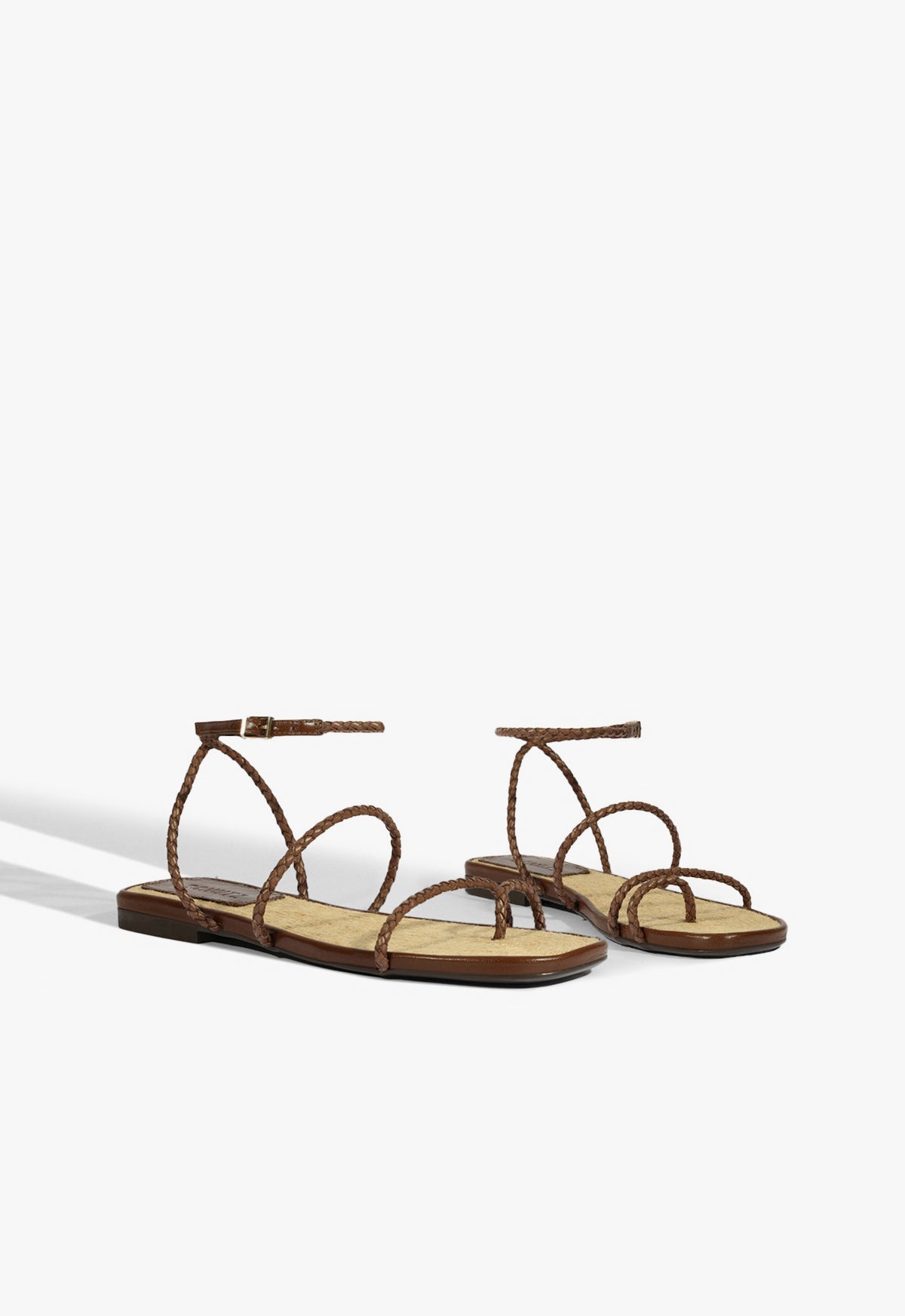 Kaya Brown Leather Flat Sandal SUMMER 25 - Schutz Shoes