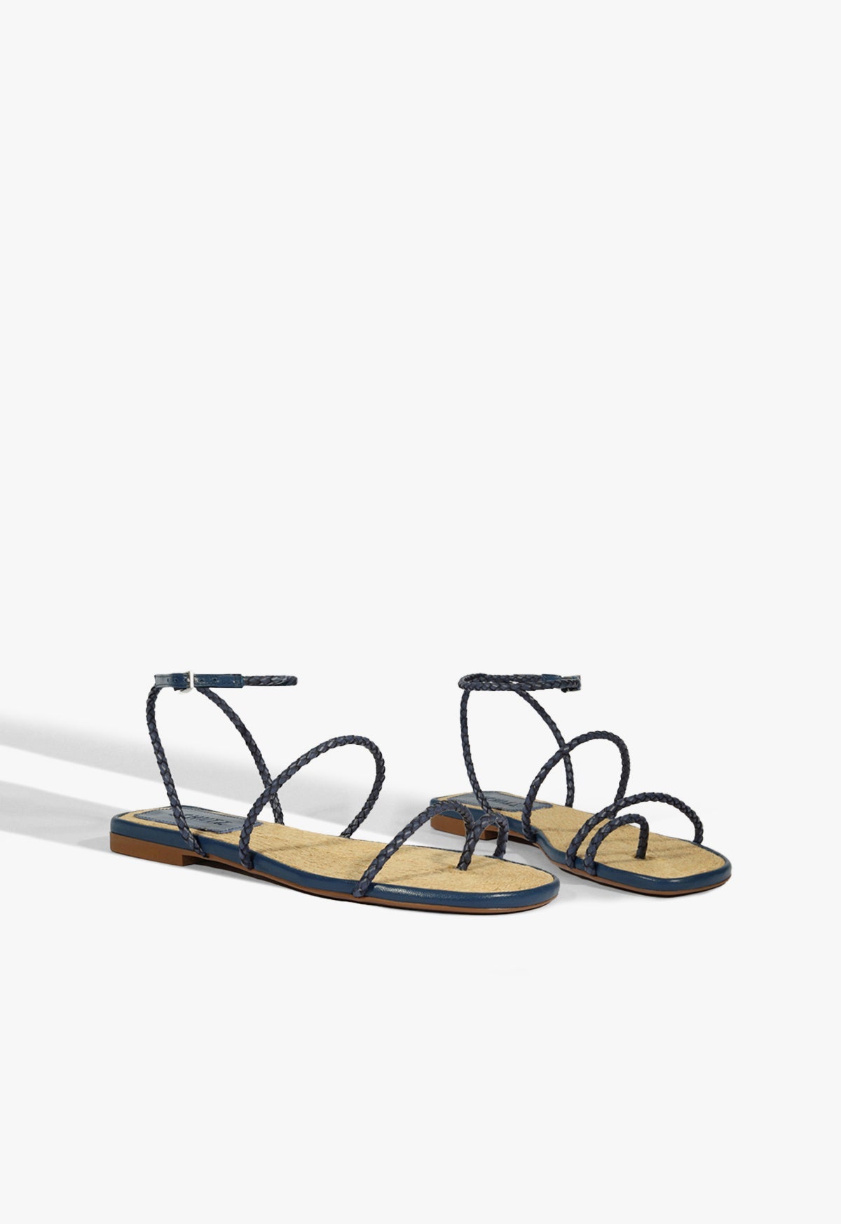 Kaya Blue Leather Flat Sandal SUMMER 25 - Schutz Shoes