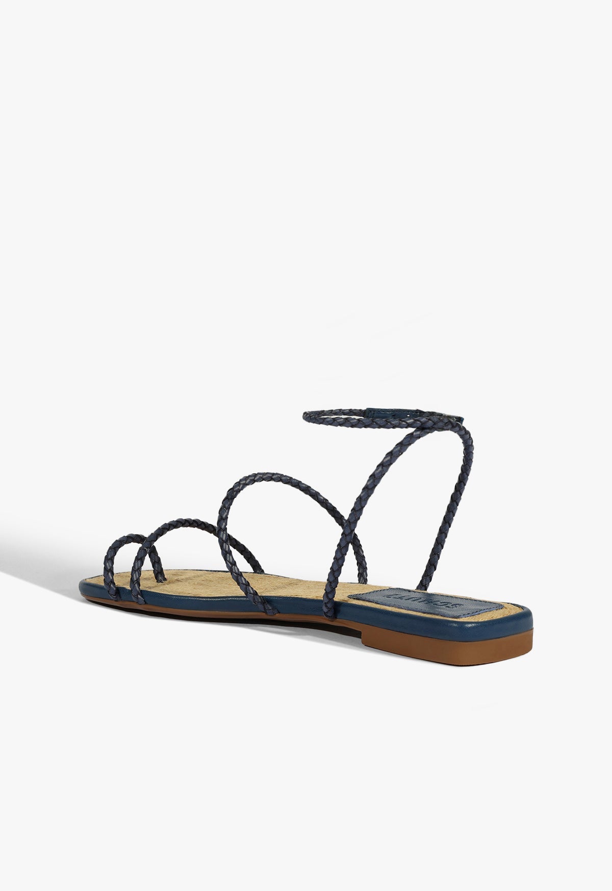 Kaya Blue Leather Flat Sandal SUMMER 25 - Schutz Shoes