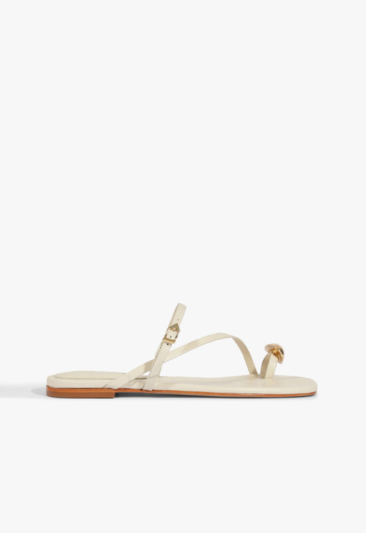 Elysa Sandal HIGH SUMMER 25 5 Sugar White Leather - Schutz Shoes