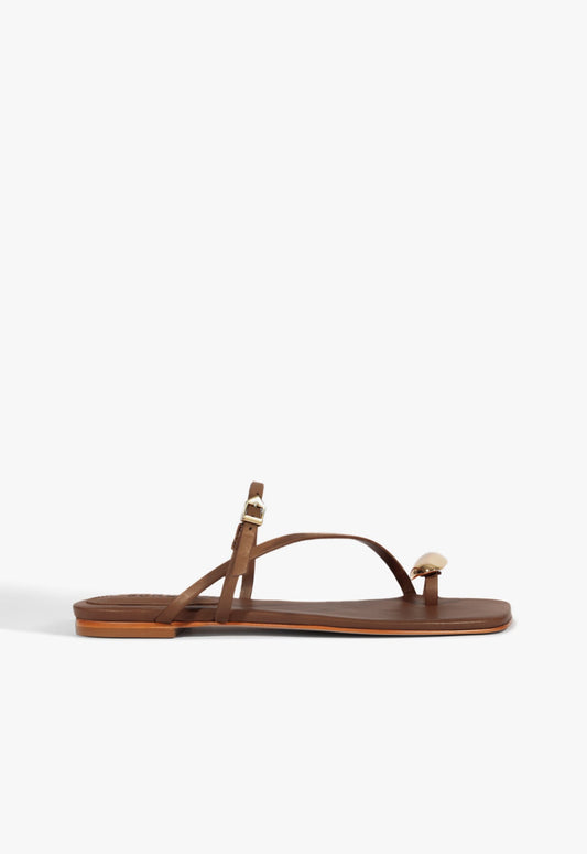 Elysa Sandal HIGH SUMMER 25 5 Pecan Brown Leather - Schutz Shoes