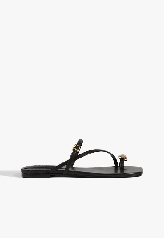 Elysa Sandal HIGH SUMMER 25 5 Black Leather - Schutz Shoes